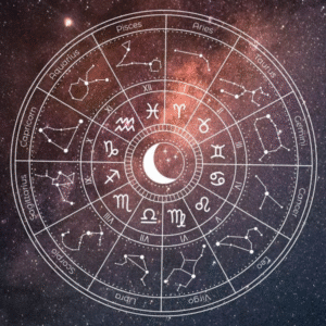 Ilustração mística do zodíaco para o Mapa Astral Natal Completo